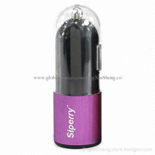 5V/1A Lipstick USB Car Charger, Fast-charging, CE/RoHS/FCC Certifications Marked